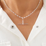 Round Cut Cubic Zirconia in 925 Sterling Silver Necklace 5