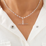 Round Cut Cubic Zirconia in 925 Sterling Silver Necklace 5