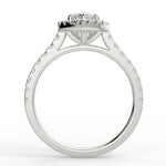 Stunning 1.05 CT Marquise Moissanite Engagement Ring with Halo & Pave Design 6
