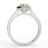 Stunning 1.05 CT Marquise Moissanite Engagement Ring with Halo & Pave Design 6