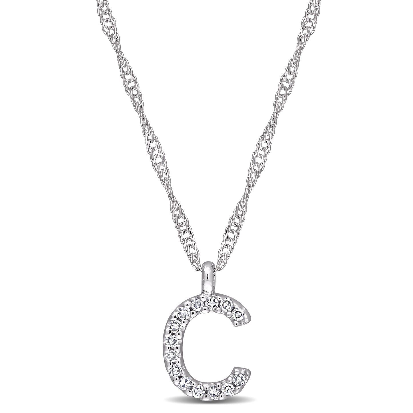 Round Cut Cubic Zirconia in 925 Sterling Silver Necklace 2