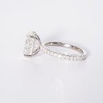 Stunning 3.50 CT Oval Cut Moissanite Engagement Ring with Hidden Halo & Pave Design 5
