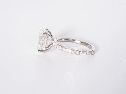 Stunning 3.50 CT Oval Cut Moissanite Engagement Ring with Hidden Halo & Pave Design 5