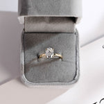 Stunning 1.0 - 2.0 CT Oval Moissanite Engagement Ring with Hidden Halo Design 8