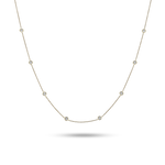 0.50 TCW Round Moissanite Diamond Bezel Necklace in Solid Gold 2