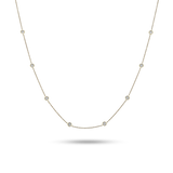 0.50 TCW Round Moissanite Diamond Bezel Necklace in Solid Gold 2