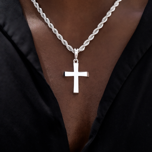 Cross Pendant Style Silver Pendant for Him 1