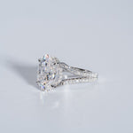 Classic 3.50 CT Oval Moissanite Engagement Ring with Split Shank Design 2