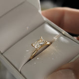 Stunning 1 CT Radiant Moissanite Engagement Ring with Solitaire Design