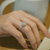 Stunning 4.0 CT Round Moissanite Engagement Ring with Halo & Pave Design 6