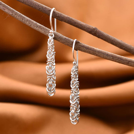 Round Cut Cubic Zirconia in 925 Sterling Silver Earrings 2