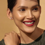 2.0 TCW Round Cut Moissanite Stud Earrings in Gold 5
