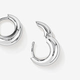 Round Cut Cubic Zirconia in 925 Sterling Silver Earrings 4