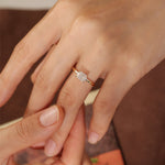 Stunning 1.0 CT East-West Emerald Cut Moissanite Engagement Ring with Solitaire Design 7