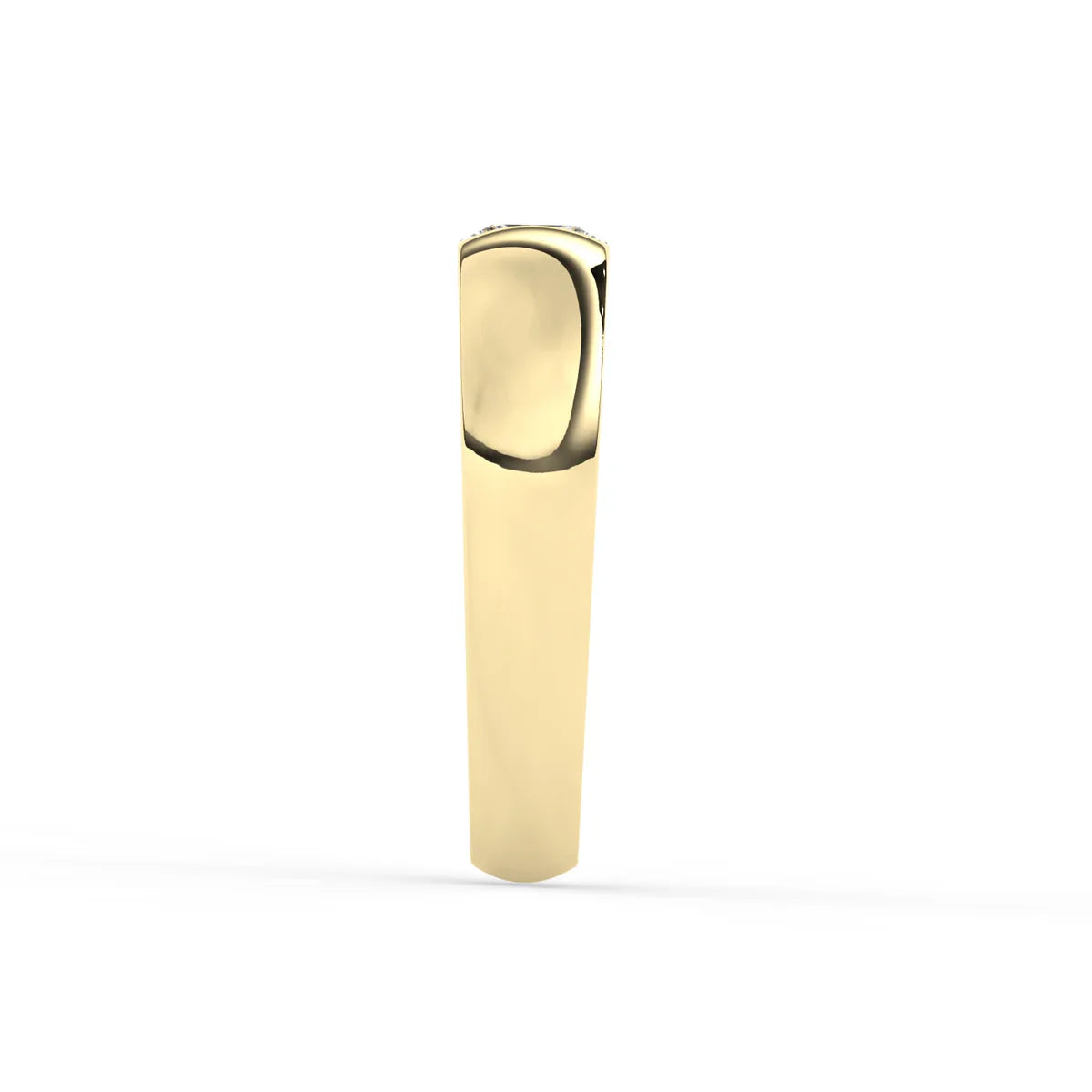 Delicate 0.70 CT Moissanite Solitaire Men's Wedding Band with Princess Cut Stones in Solid Gold 4