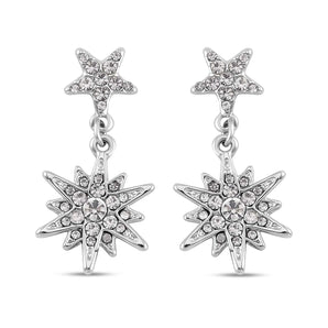 Round Cut Cubic Zirconia in 925 Sterling Silver Earrings