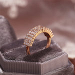 1.0 TCW Baguette & Round Cut Moissanite Bridal Wedding Band 6