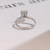 Stunning 1.0 - 2.0 CT Pear Moissanite Engagement Ring with Pave Design 3