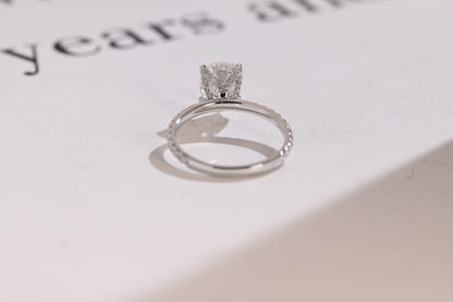 Stunning 1.0 - 2.0 CT Pear Moissanite Engagement Ring with Pave Design 3