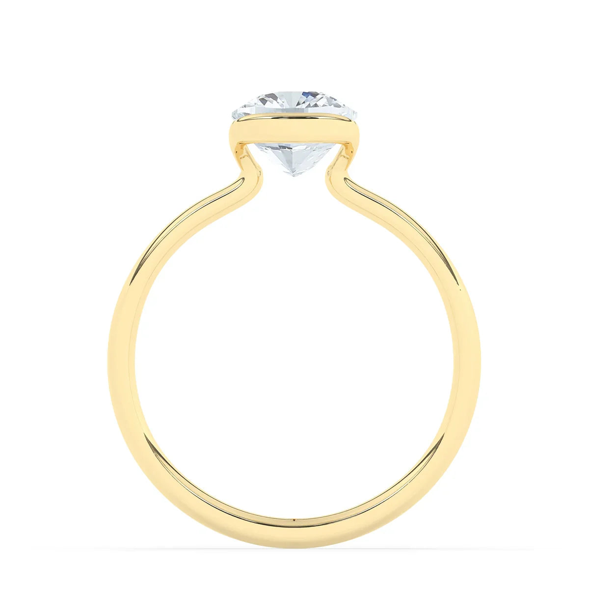 Stunning 2.0 CT Cushion Moissanite Engagement Ring with Half Bezel Design 6