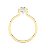 Stunning 2.0 CT Cushion Moissanite Engagement Ring with Half Bezel Design 6
