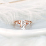 Stunning 1.5 CT Cushion Moissanite Engagement Ring with Cluster Design 2