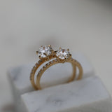 0.85 CT Round Cut Pave CVD E/VS1 Diamond Engagement Ring 10