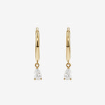 Round Cut Cubic Zirconia in 925 Sterling Silver Earrings 2