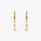 Round Cut Cubic Zirconia in 925 Sterling Silver Earrings 2
