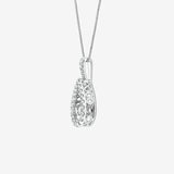 Round Cut Cubic Zirconia in 925 Sterling Silver Necklace 2