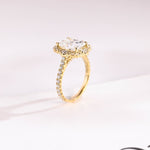 Stunning 1.5 - 2.5 CT Radiant Moissanite Engagement Ring with Pave & Halo Design 7