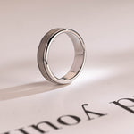 Delicate Men's Wedding Band Satin Finished in Solid Gold 6