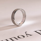 Delicate Men's Wedding Band Satin Finished in Solid Gold 6