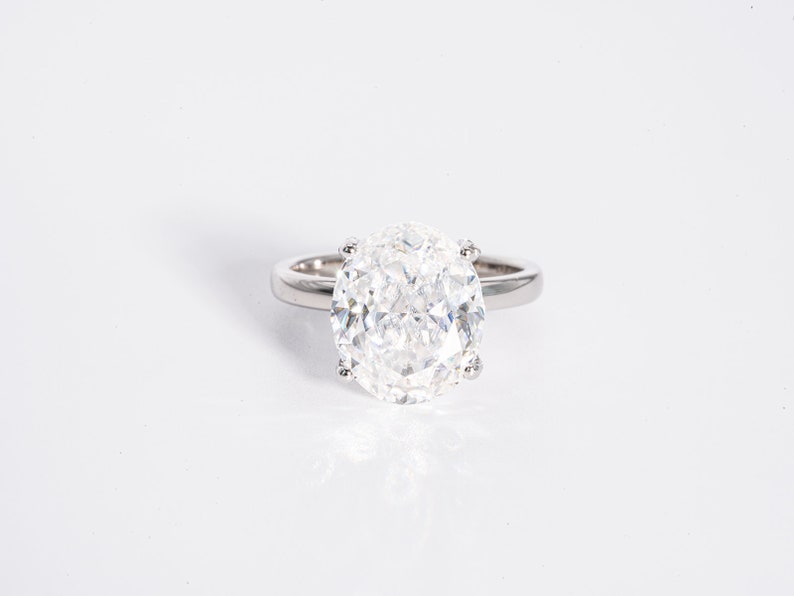 Stunning 3.50 CT Oval Shape Moissanite Engagement Ring with Hidden Halo & Pave Design 1