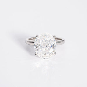 Stunning 3.50 CT Oval Shape Moissanite Engagement Ring with Hidden Halo & Pave Design