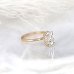 Stunning 2.5 CT Oval Moissanite Engagement Ring with Hidden Halo Design 2