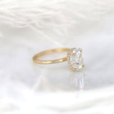 Stunning 2.5 CT Oval Moissanite Engagement Ring with Hidden Halo Design 2