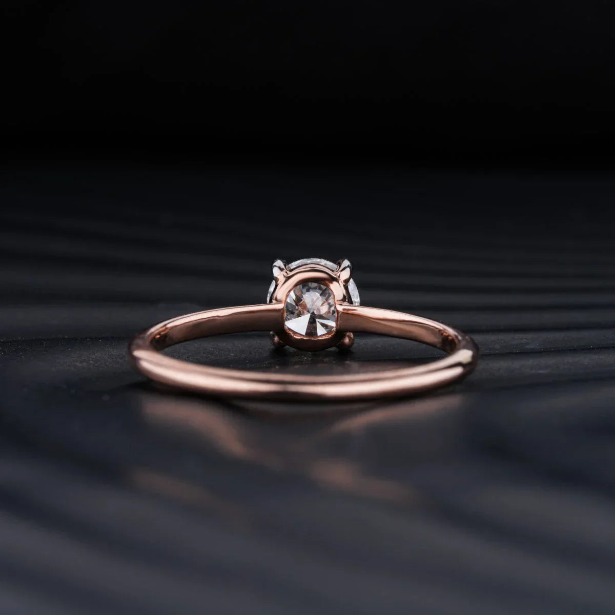 Stunning 0.50 CT Round Moissanite Engagement Ring with Solitaire Design 3