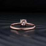 Stunning 0.50 CT Round Moissanite Engagement Ring with Solitaire Design 3