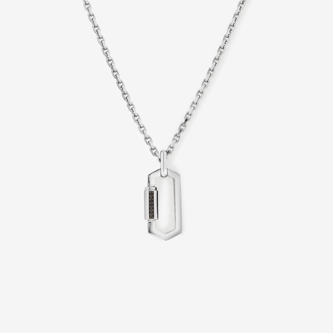 Round Cut Cubic Zirconia in 925 Sterling Silver Necklace 1