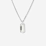 Round Cut Cubic Zirconia in 925 Sterling Silver Necklace 1