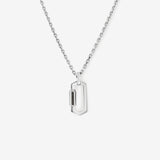 Round Cut Cubic Zirconia in 925 Sterling Silver Necklace 1