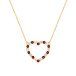 2.5 TCW Round Garnet Lab Made Diamond- January Birthstone Necklace 1