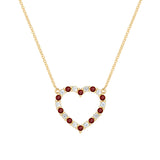 2.5 TCW Round Garnet Lab Made Diamond- January Birthstone Necklace 1
