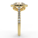 Stunning 2.11 CT Oval Moissanite Engagement Ring with Halo & Pave Design 3