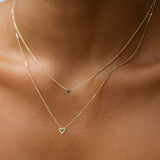 0.065 TCW Round Moissanite Diamond Heart Pendant Necklace in Solid Gold 2
