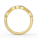 Stunning 0.30 TCW Round & Baguette Moissanite Stones Half Eternity Wedding Band 3