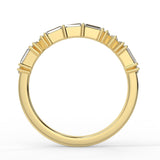 Stunning 0.30 TCW Round & Baguette Moissanite Stones Half Eternity Wedding Band 3