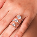 Stunning 1.0 CT Round Moissanite Engagement Ring with Hidden Halo & Pave Design 5