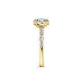 Stunning 1.5 CT  Oval Moissanite Engagement Ring in Pave Design 3